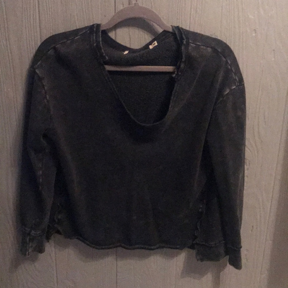 Dark grey vintage crew neck sweatshirt